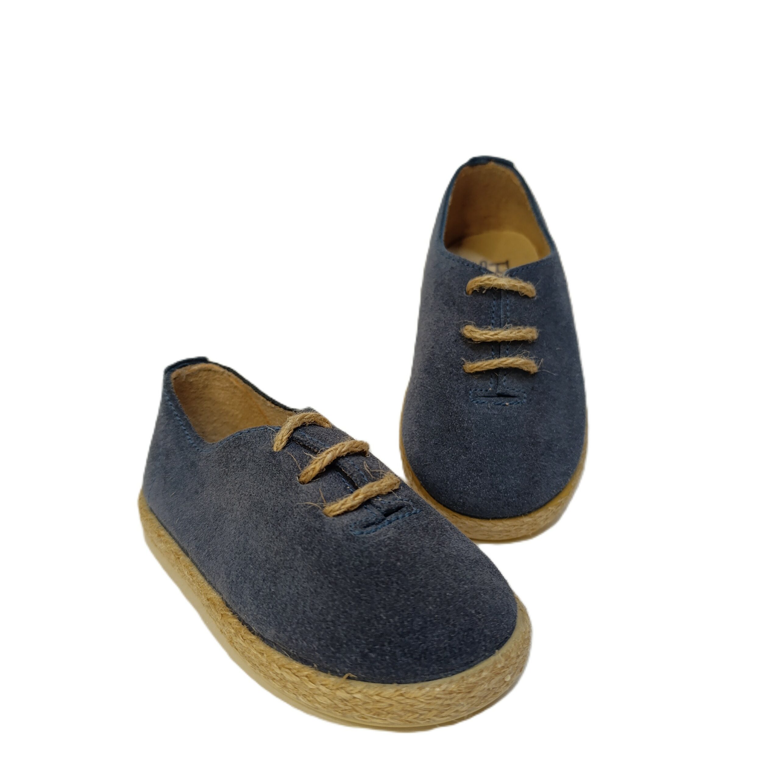 Blucher ceremonia niño azul serraje Batilas