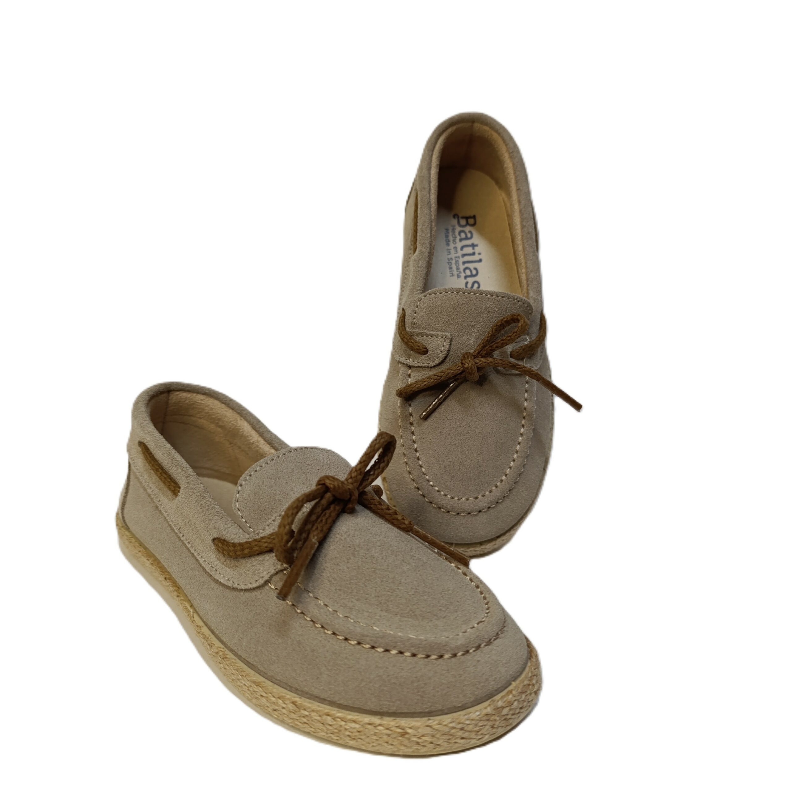 Mocasín niño serraje beige Batilas