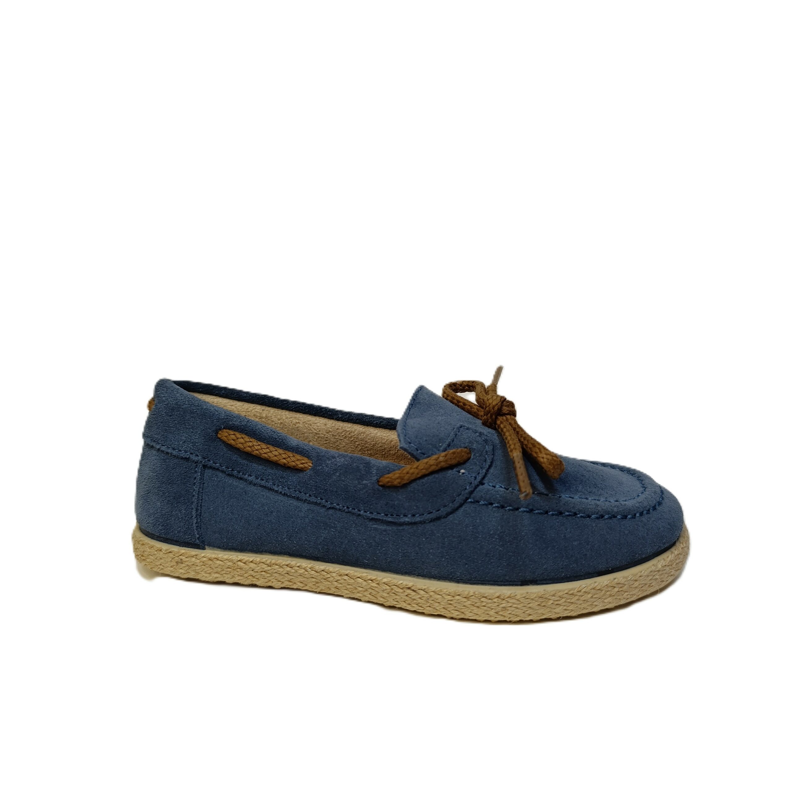 Mocasín niño serraje azul Batilas