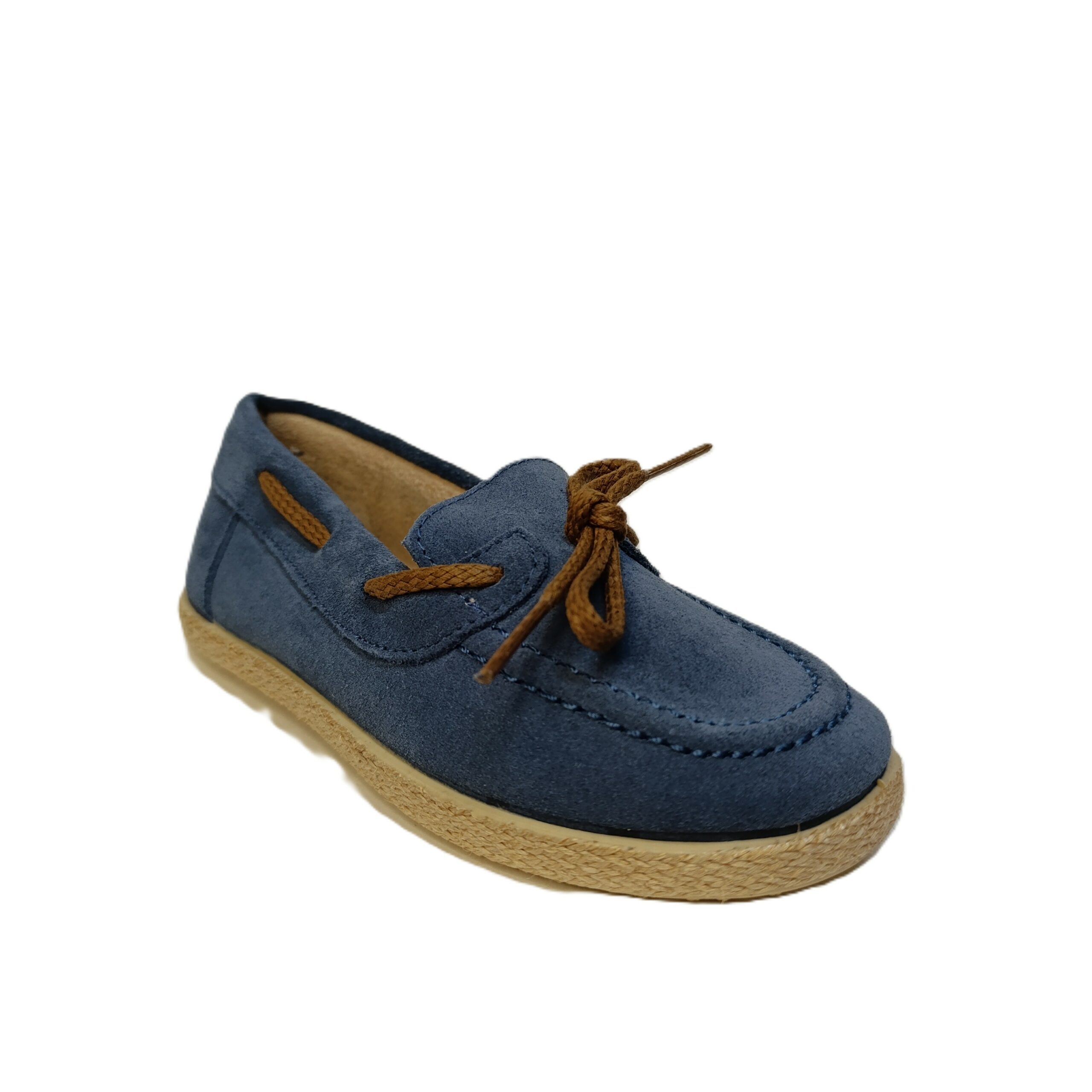 Mocasín niño serraje azul Batilas