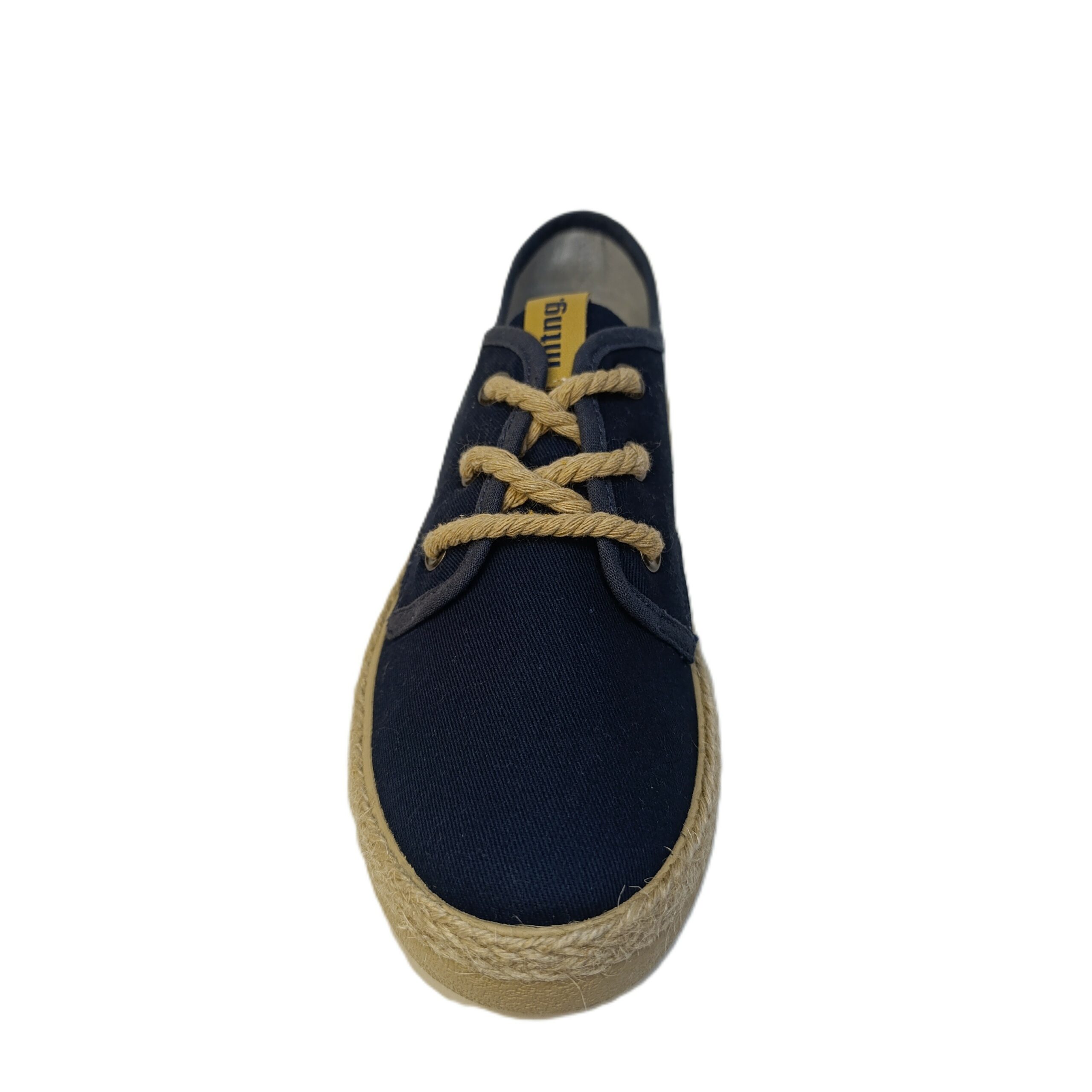 Blucher niño ceremonia lino azul Mustang
