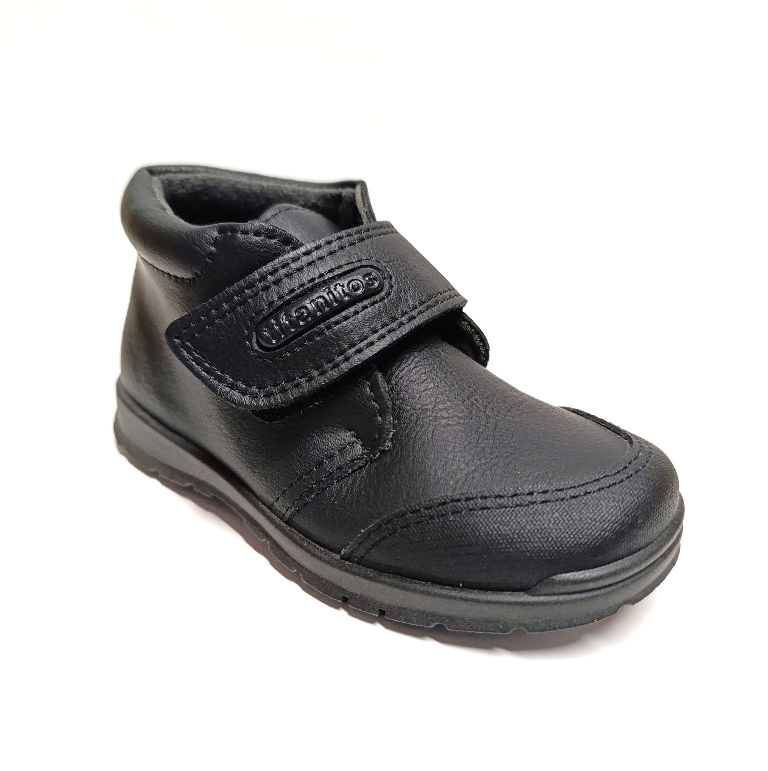 Bota colegial piel lavable titanitos Ares negro