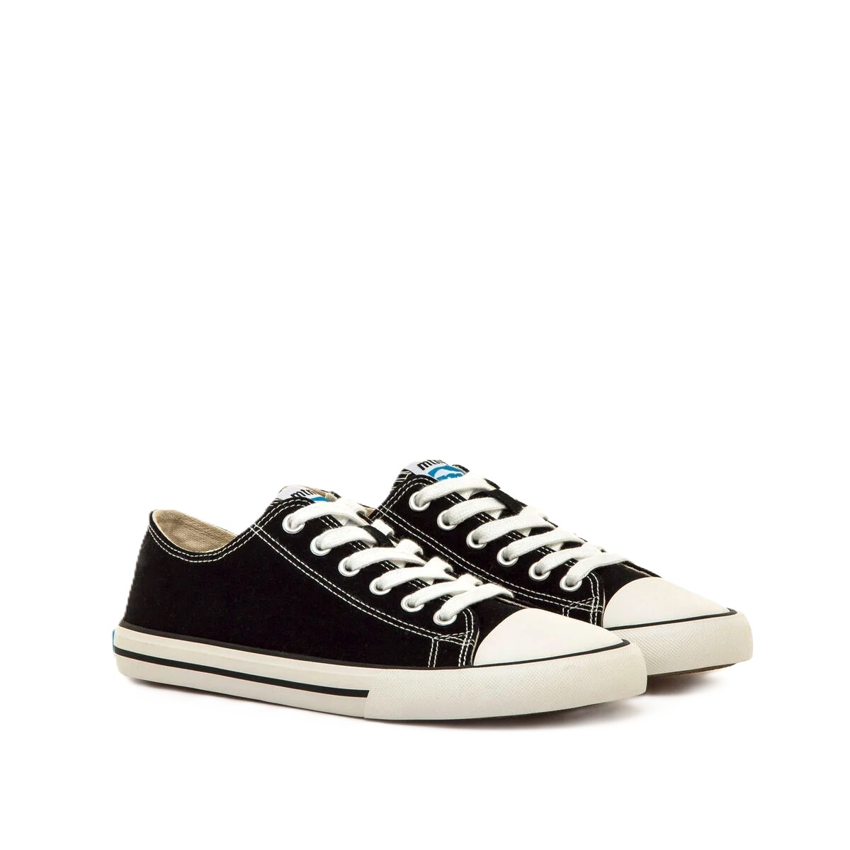 Snaker lona barefoot mujer mustang free Emi negro