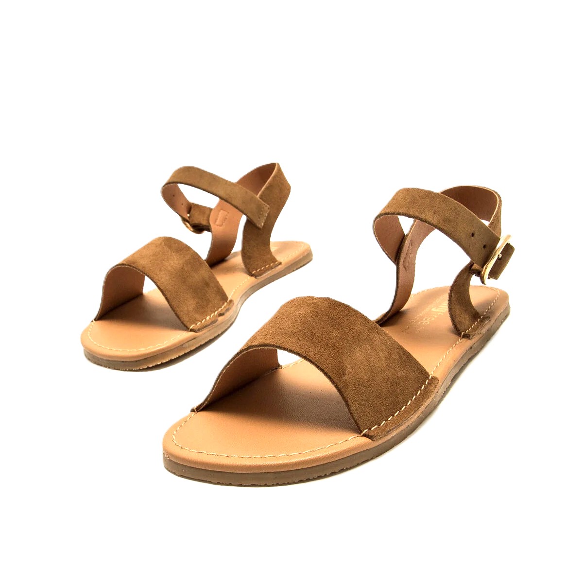 Sandalia barefoot mustang free cleo serraje coñac