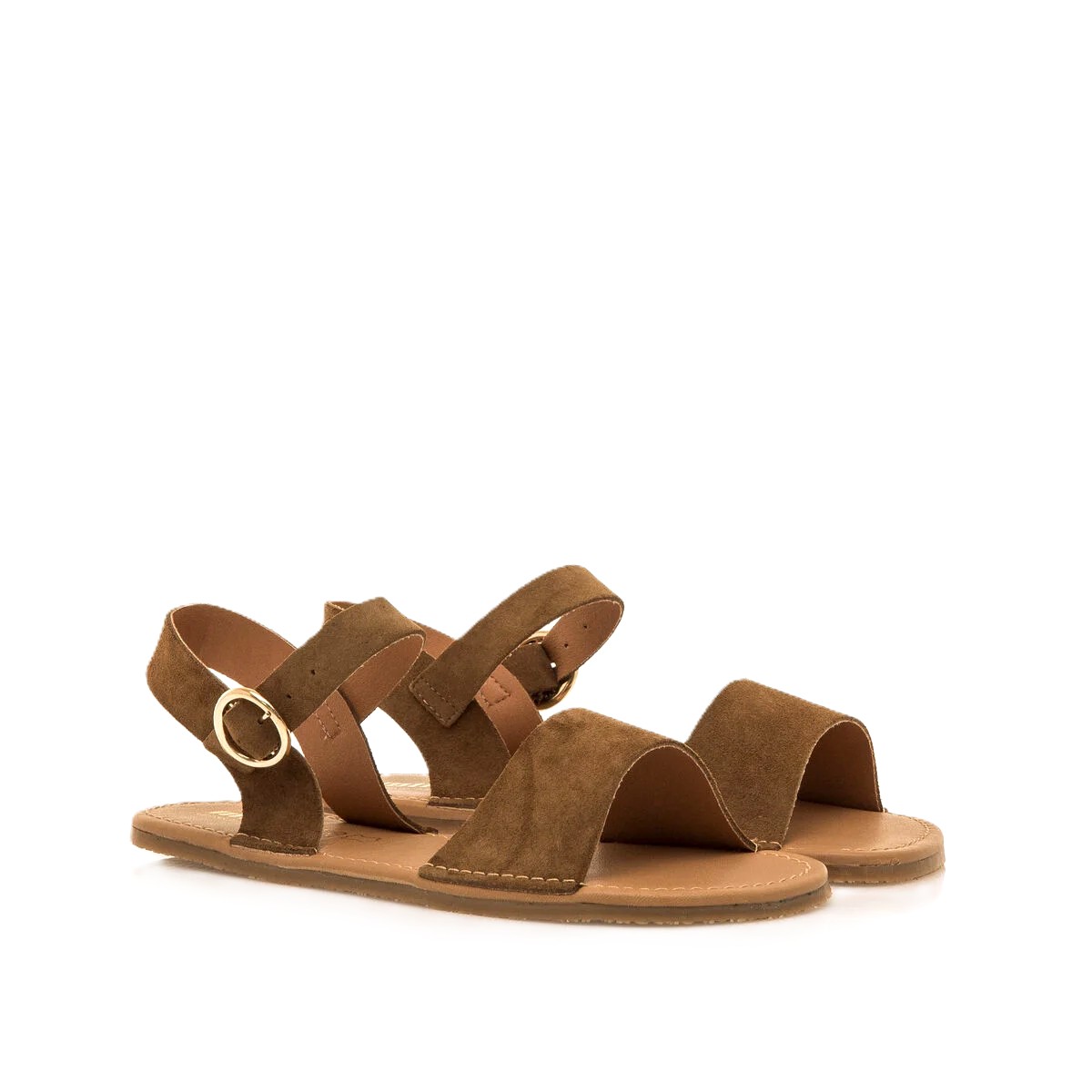 Sandalia barefoot mustang free cleo serraje coñac
