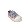 Zapatillas lona barefoot mustang free niña malva metalizado