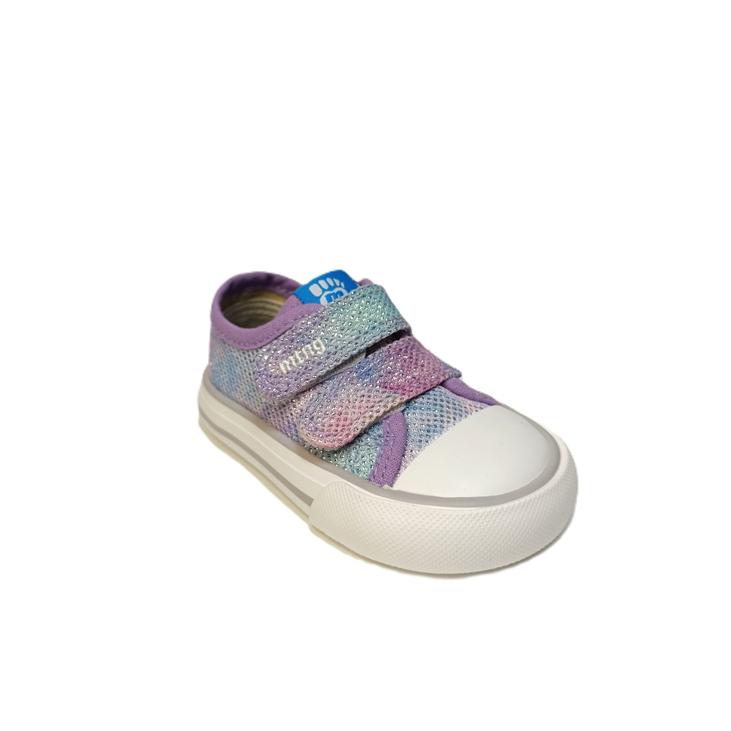 Zapatillas lona barefoot mustang free niña malva metalizado