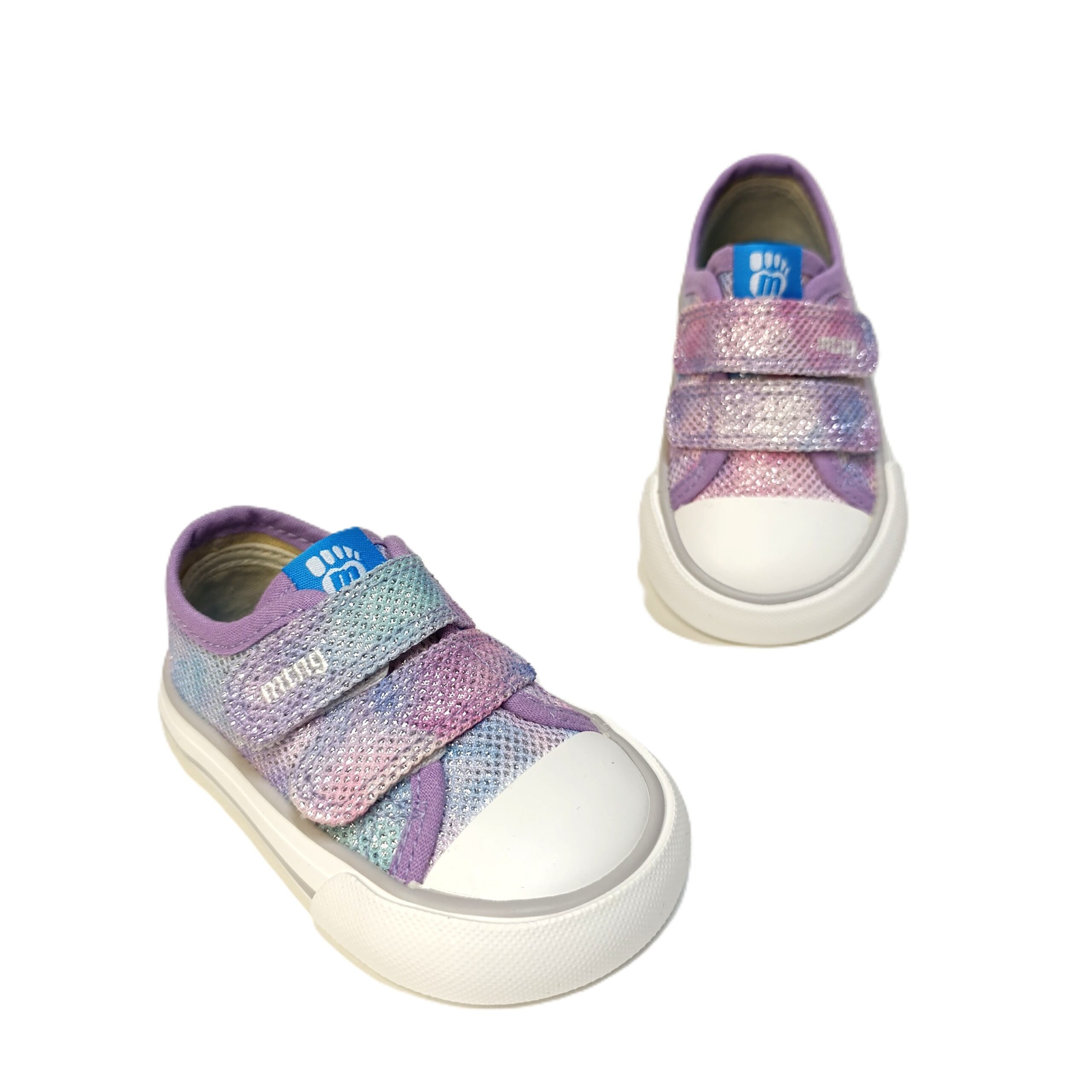 Zapatillas lona barefoot mustang free niña malva metalizado