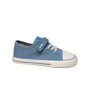 Zapatilla barefoot casual lona mustang azul jeans