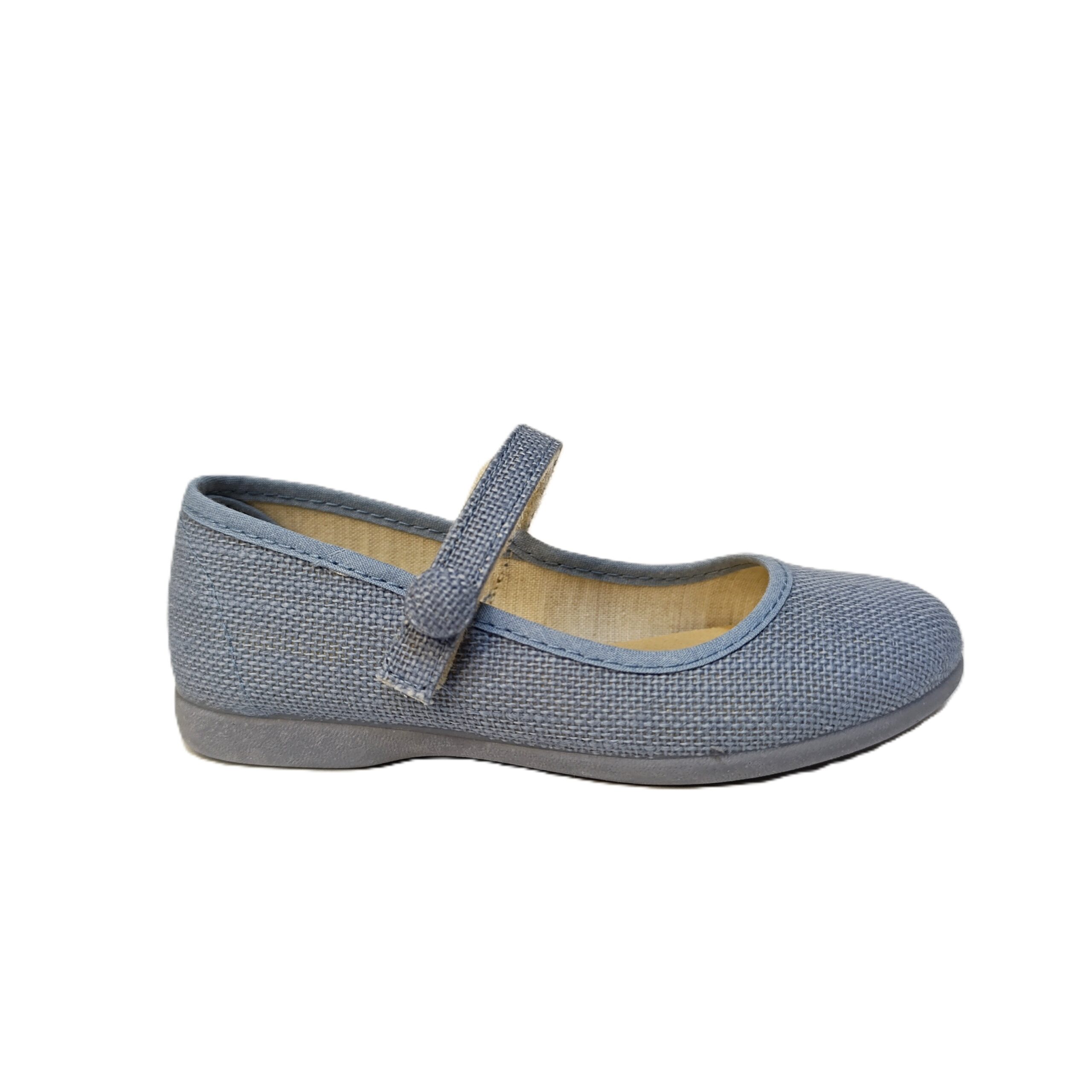 Mercedes niña lino azul índigo tokolate