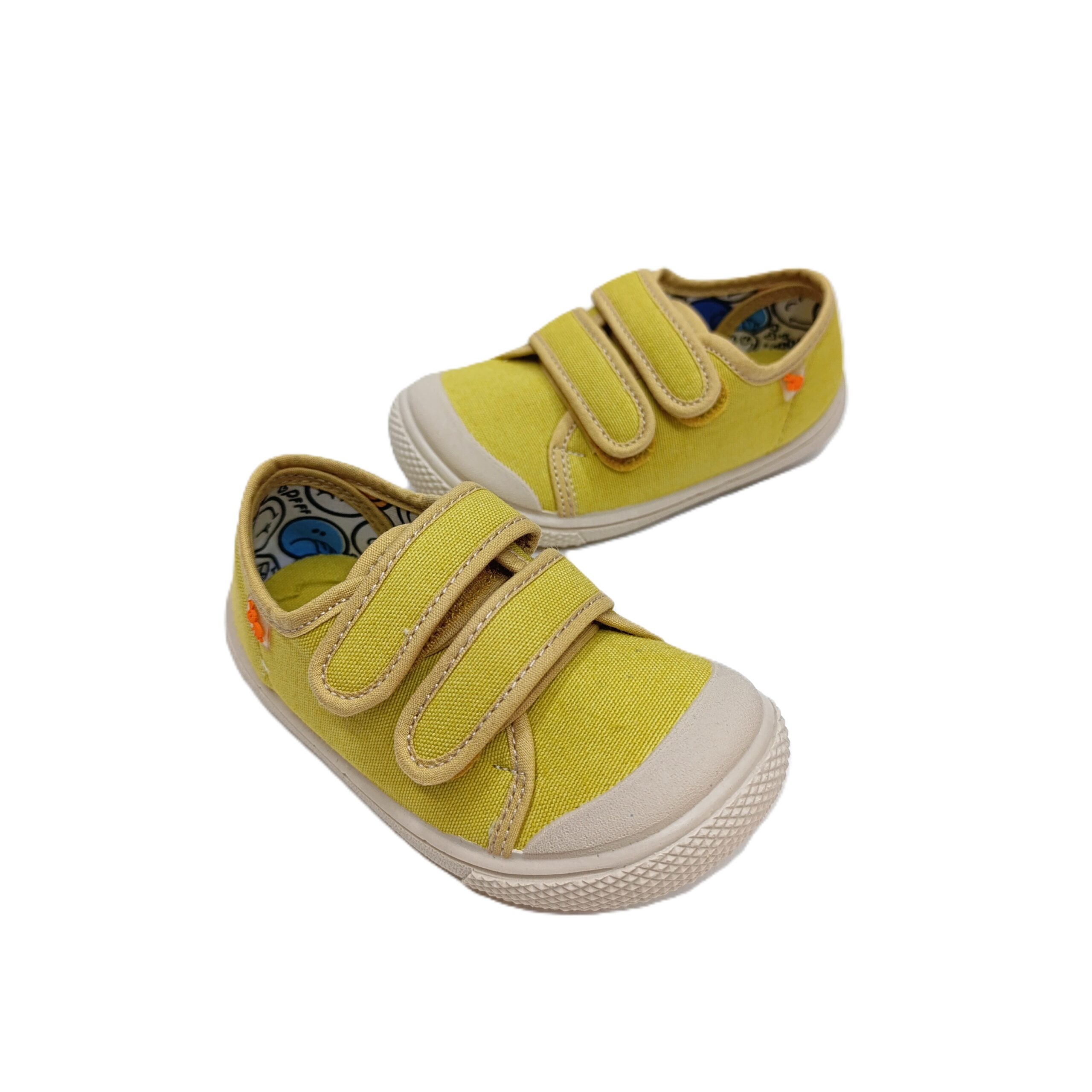 Zapatilla barefoot lona flexibles de vulladi mostaza