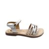 Sandalia niña gioseppo piel tachas blanco