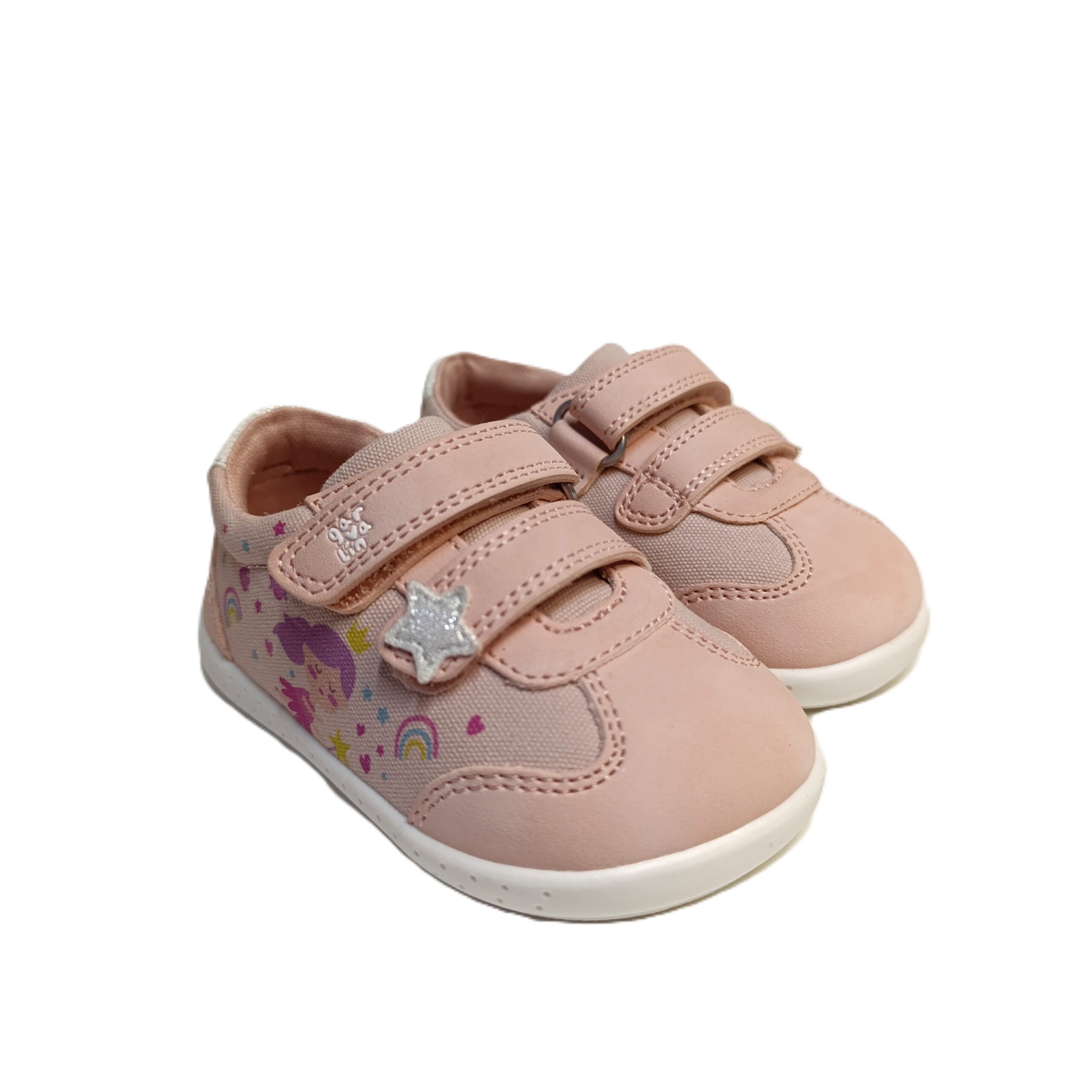 Zapatilla lona barefoot garvalin primeros pasos rosa