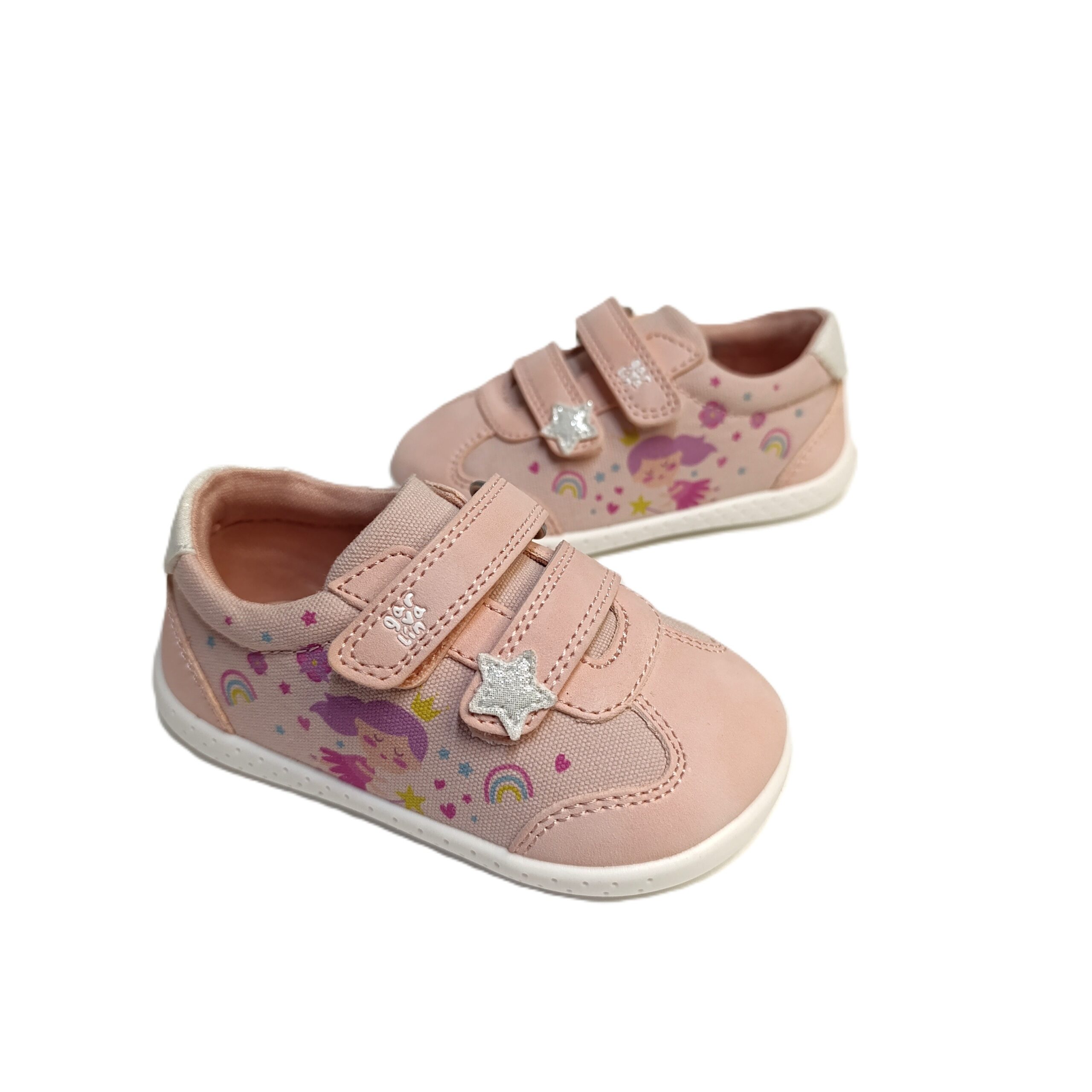 Zapatilla lona barefoot garvalin primeros pasos rosa