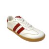 Deportiva barefoot chetto piel blanco/rojo
