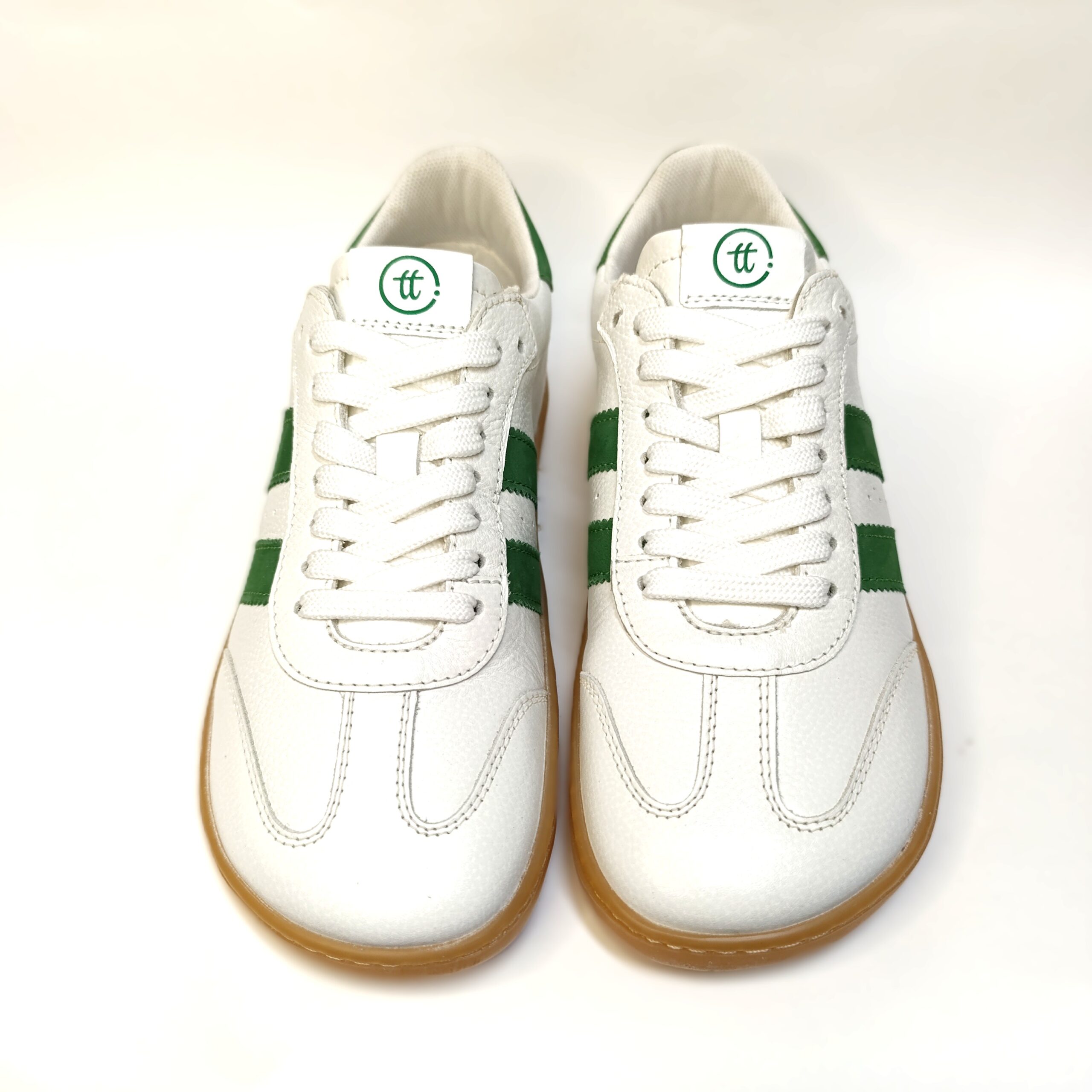 Deportiva barefoot chetto piel mujer blanco/verde