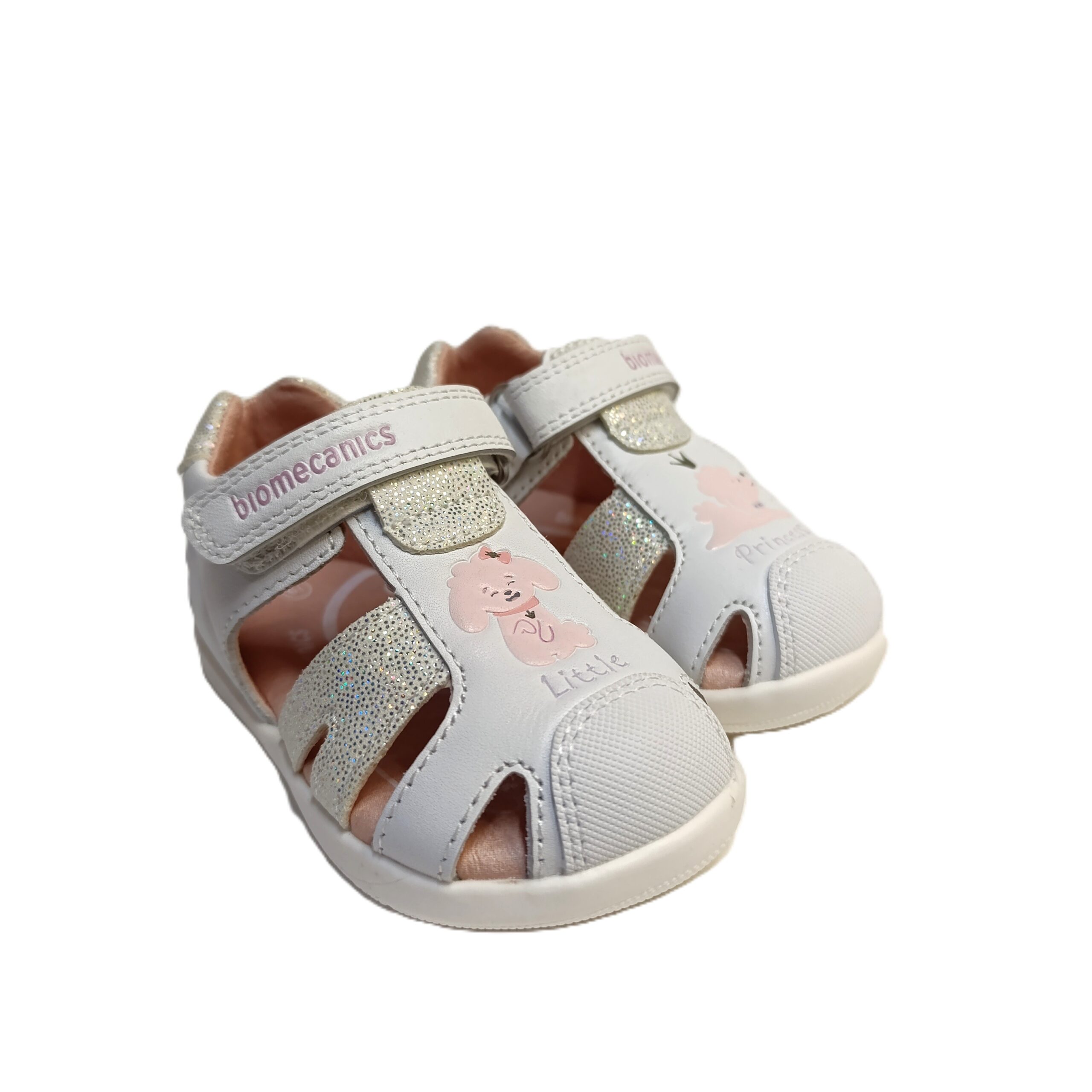 Sandalia barefoot biomecanics beba piel blanco