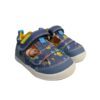 Sandalia barefoot bebe azul coches 1 Sandalia barefoot lona biomecanics bebé azul