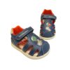 Sandalia barefoot biomecanics bebé piel azul