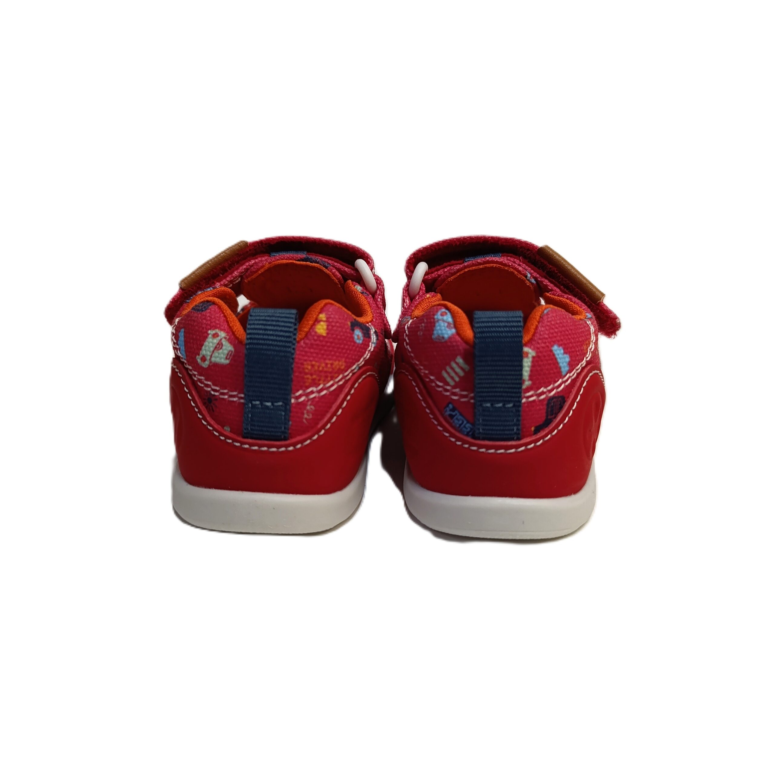 Sandalia barefoot lona biomecanics bebé rojo