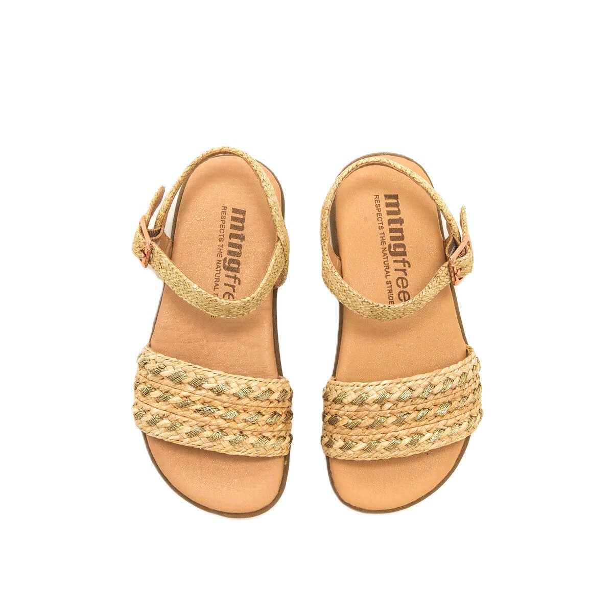 Sandalia barefoot Mustang niña metalizado