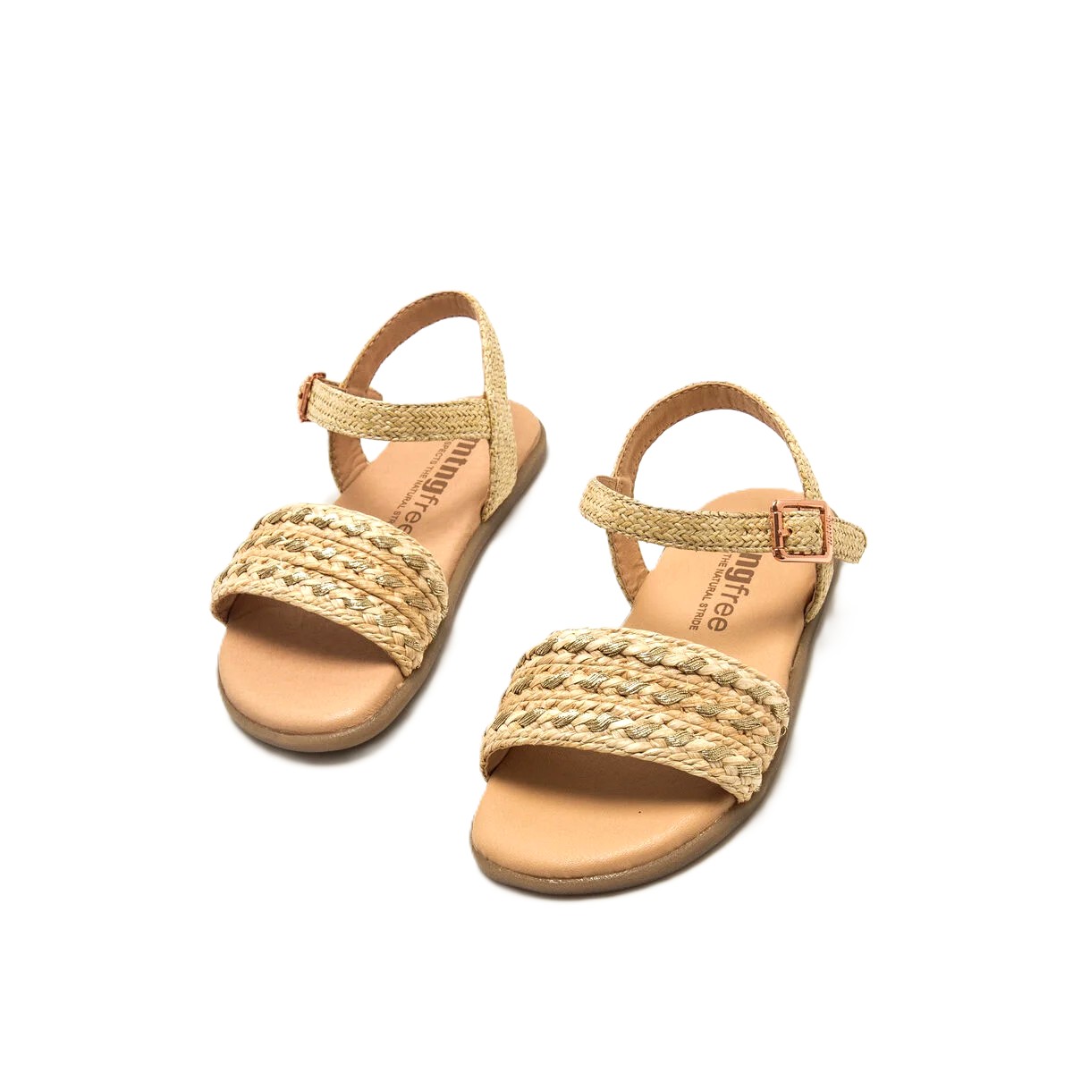 Sandalia barefoot Mustang niña metalizado