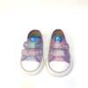 Zapatillas lona barefoot mustang free niña malva metalizado