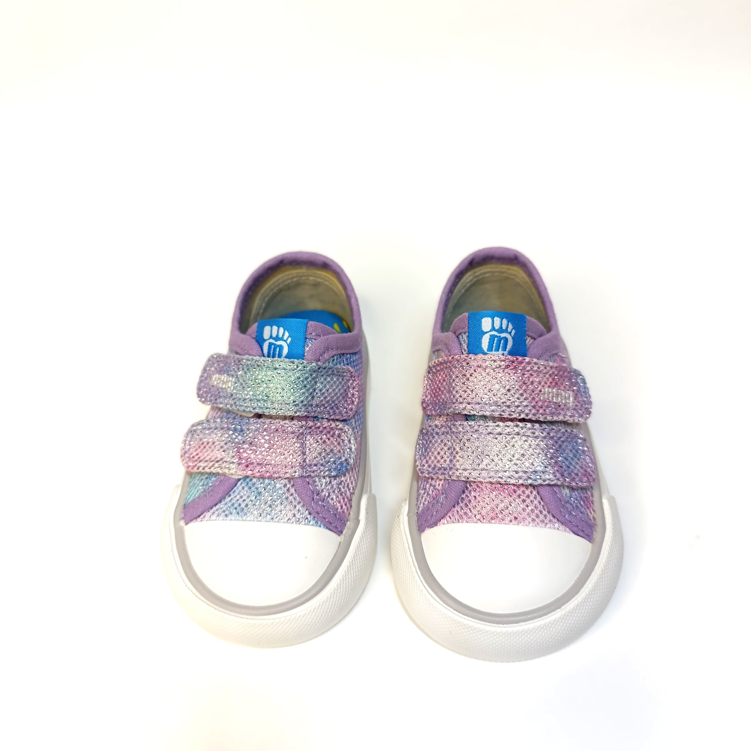 Zapatillas lona barefoot mustang free niña malva metalizado