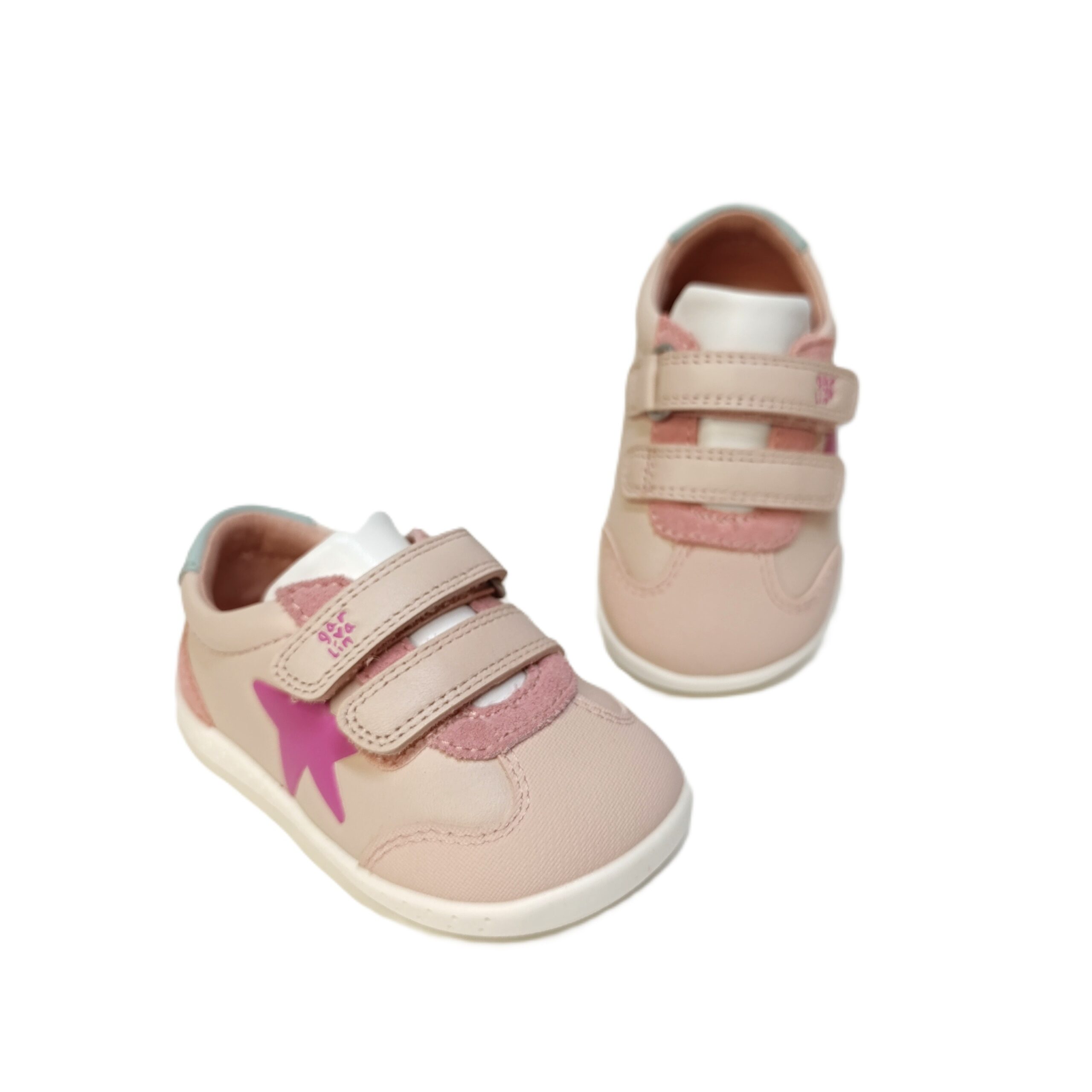 Deportiva barefoot primeros pasos garvalin estrella rosa