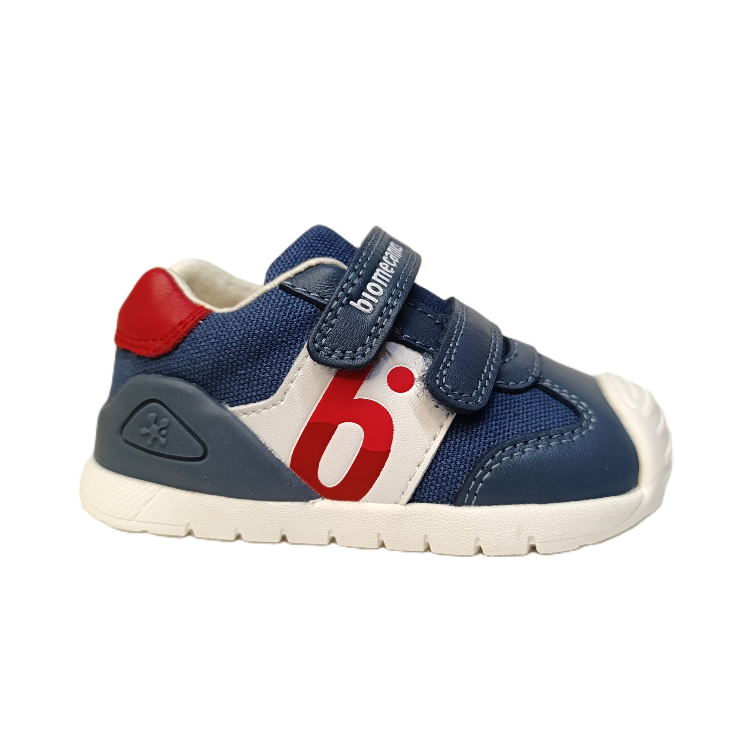 Deportiva biomecanics primeros pasos niño azul