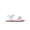 Sandalia barefoot piel niña gioseppo blanco/flores