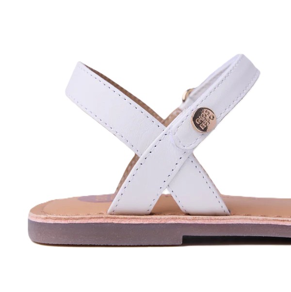 Sandalia niña piel gioseppo blanco/oro