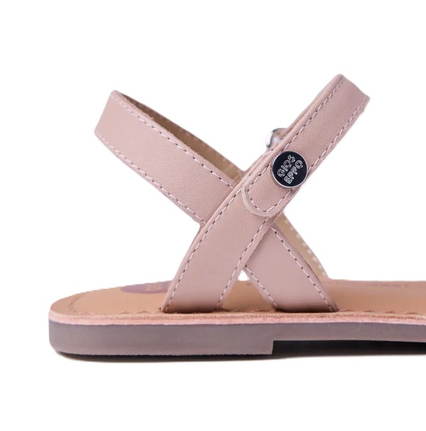 Sandalia niña Gioseppo piel nude metalizao plata