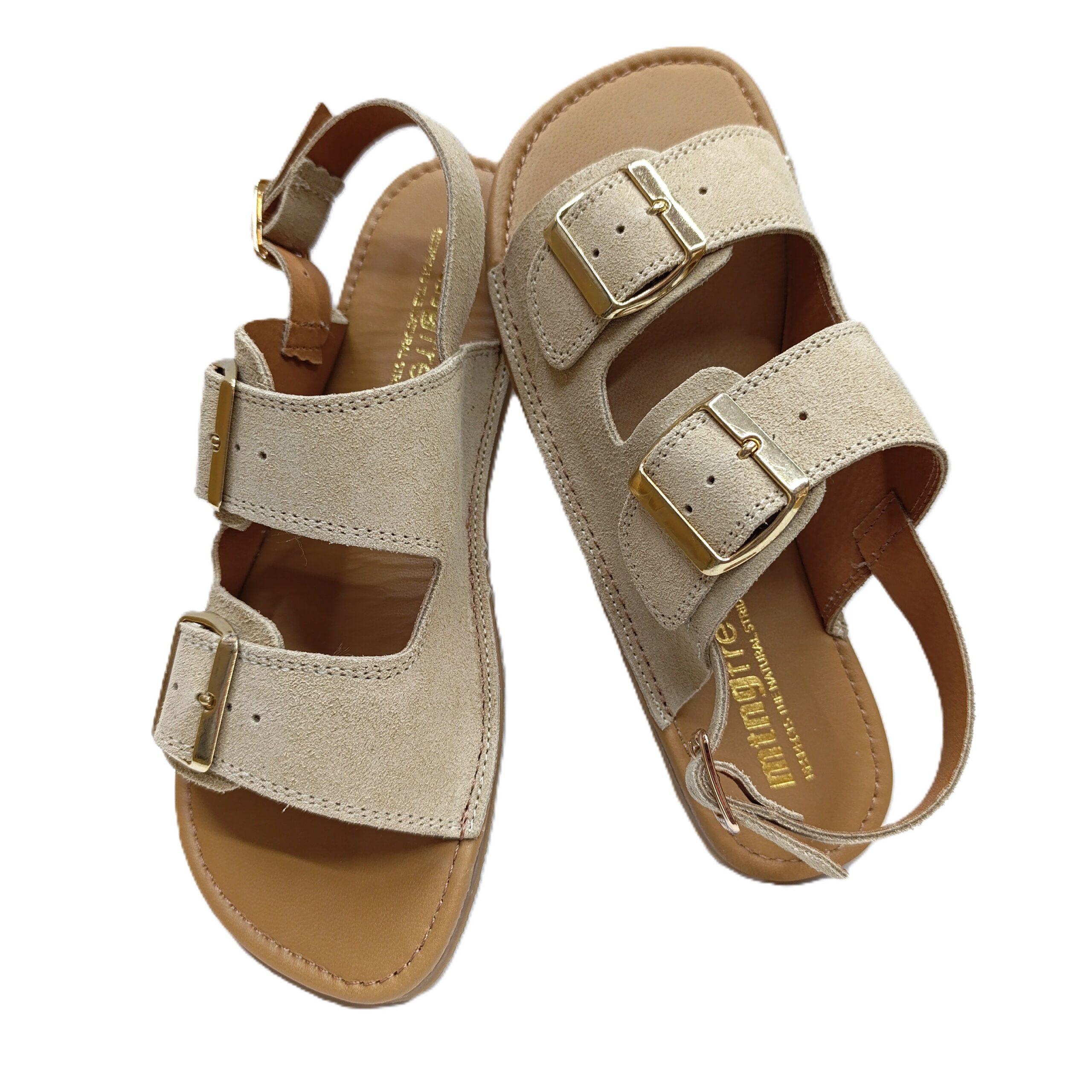 Sandalia barefoot mujer mustang serraje camel
