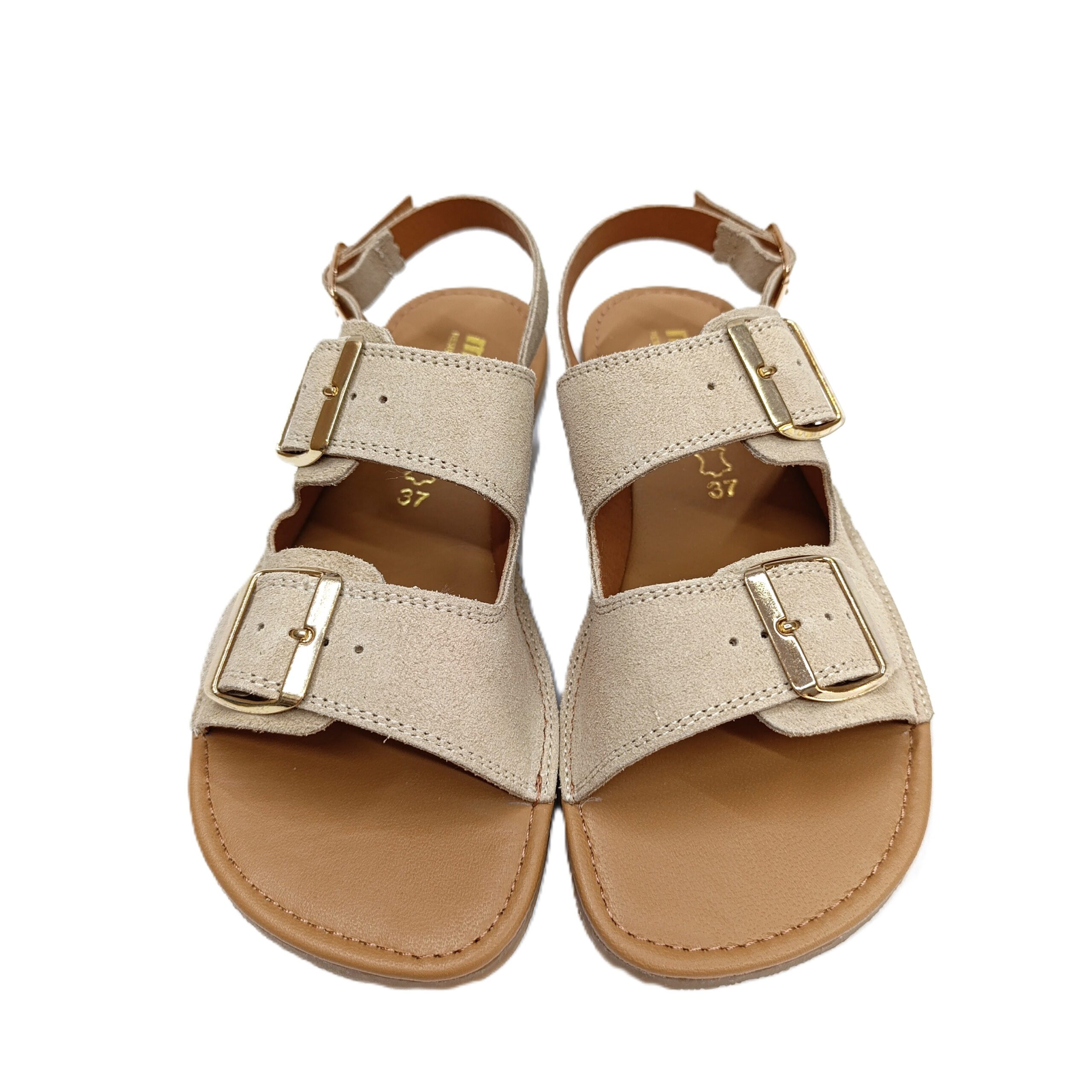 Sandalia barefoot mujer mustang serraje camel