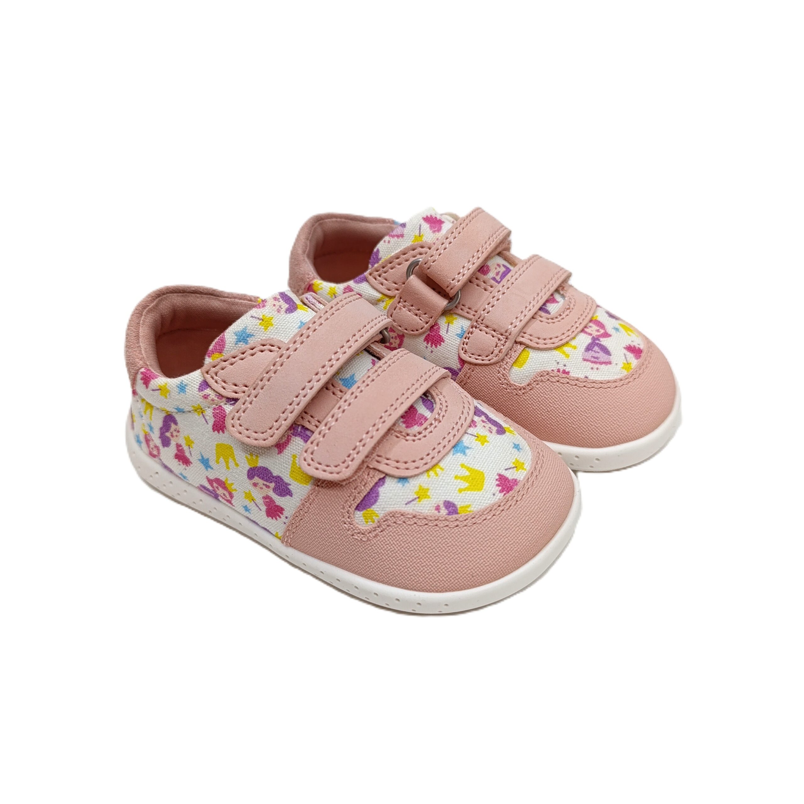 Lona barefoot Garvalín niña primeros pasos blanco/rosa
