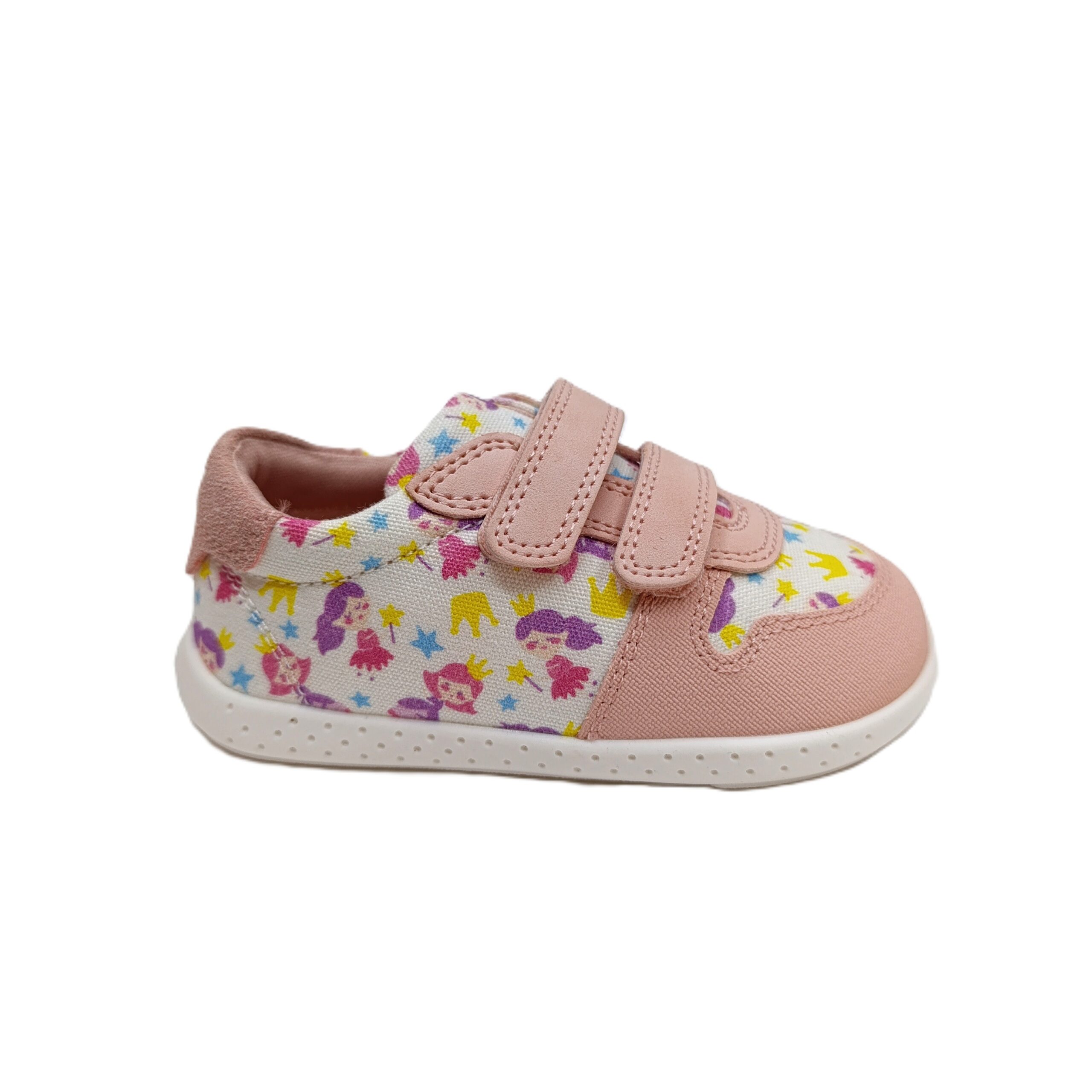 Lona barefoot Garvalín niña primeros pasos blanco/rosa