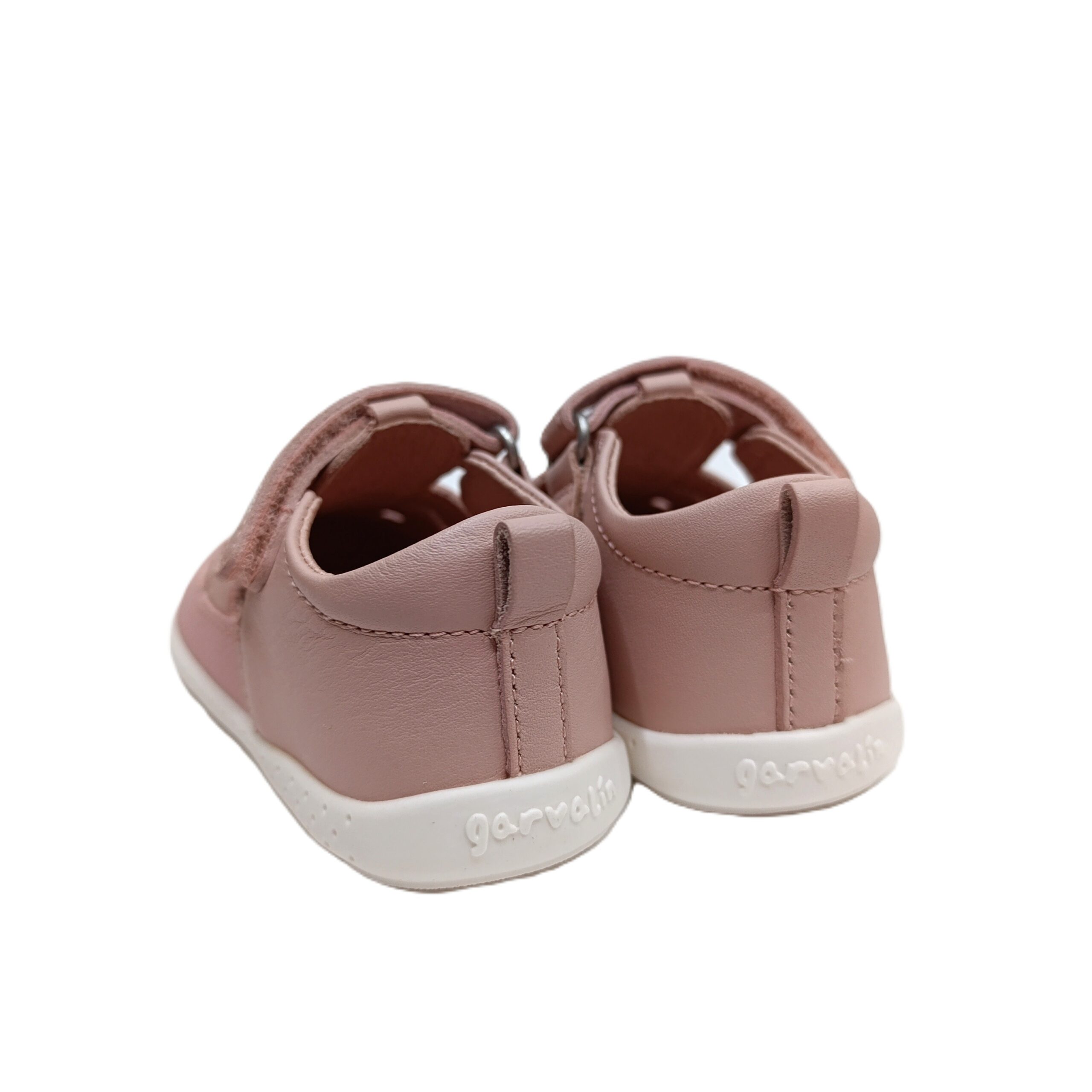 Sandalia piel barefoot bebé Garvalin rosa