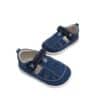 Sandalia lona barefoot bebé Garvalin azul