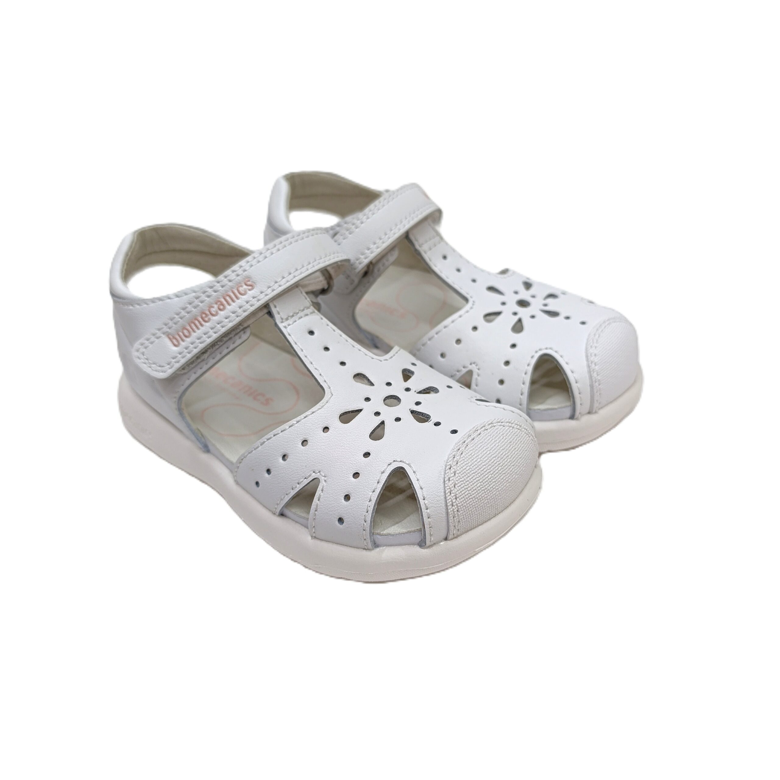 Sandalia biomecanics piel niña blanco