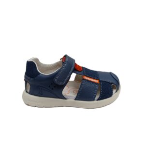 Sandalia biomeacnics piel niño azul