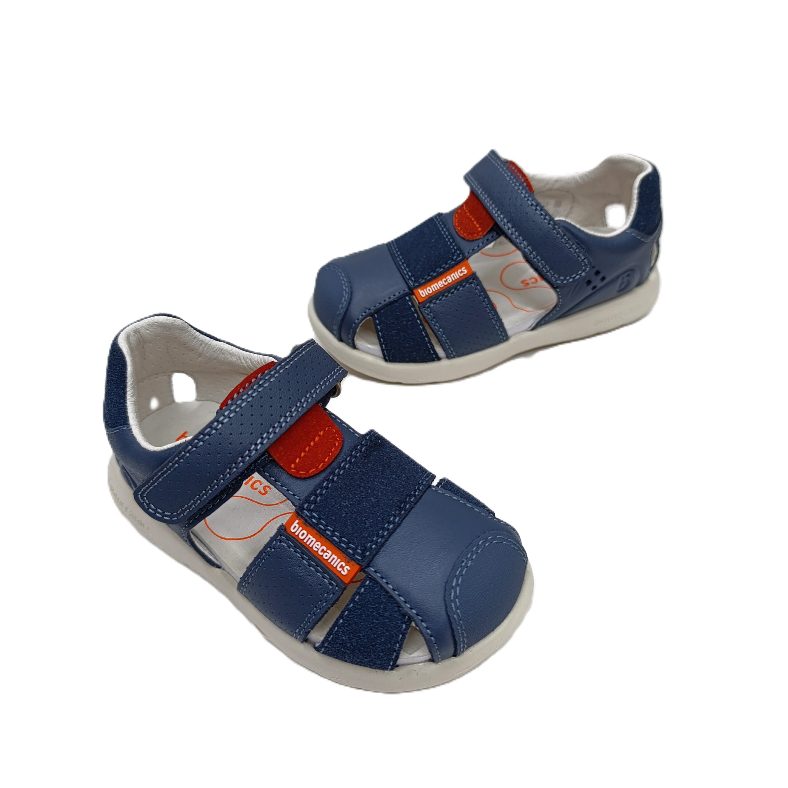 Sandalia biomeacnics piel niño azul