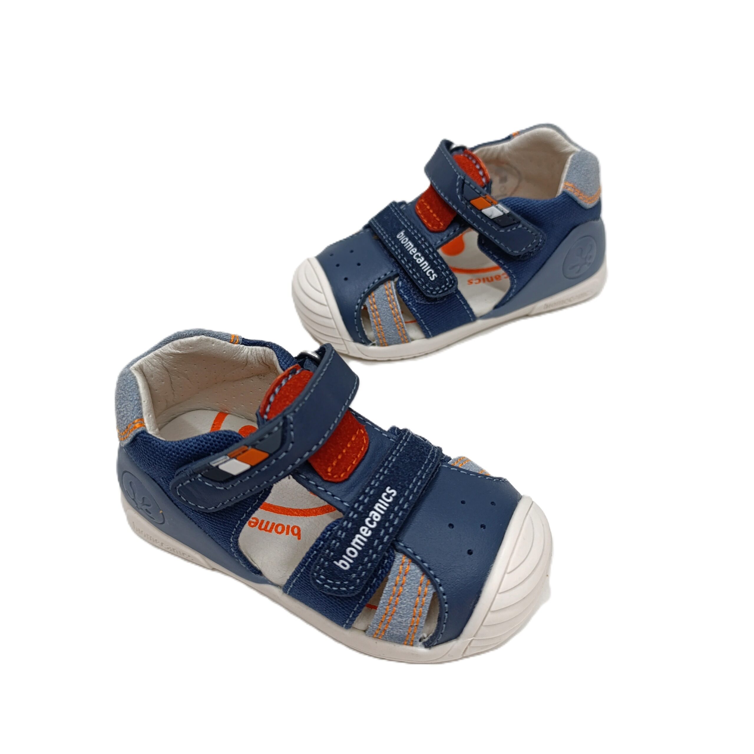 Sandalia biomecanics bebé primeros pasos en piel azul