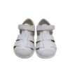 Sandalia barefoot bebé piel blanco de Garvalín