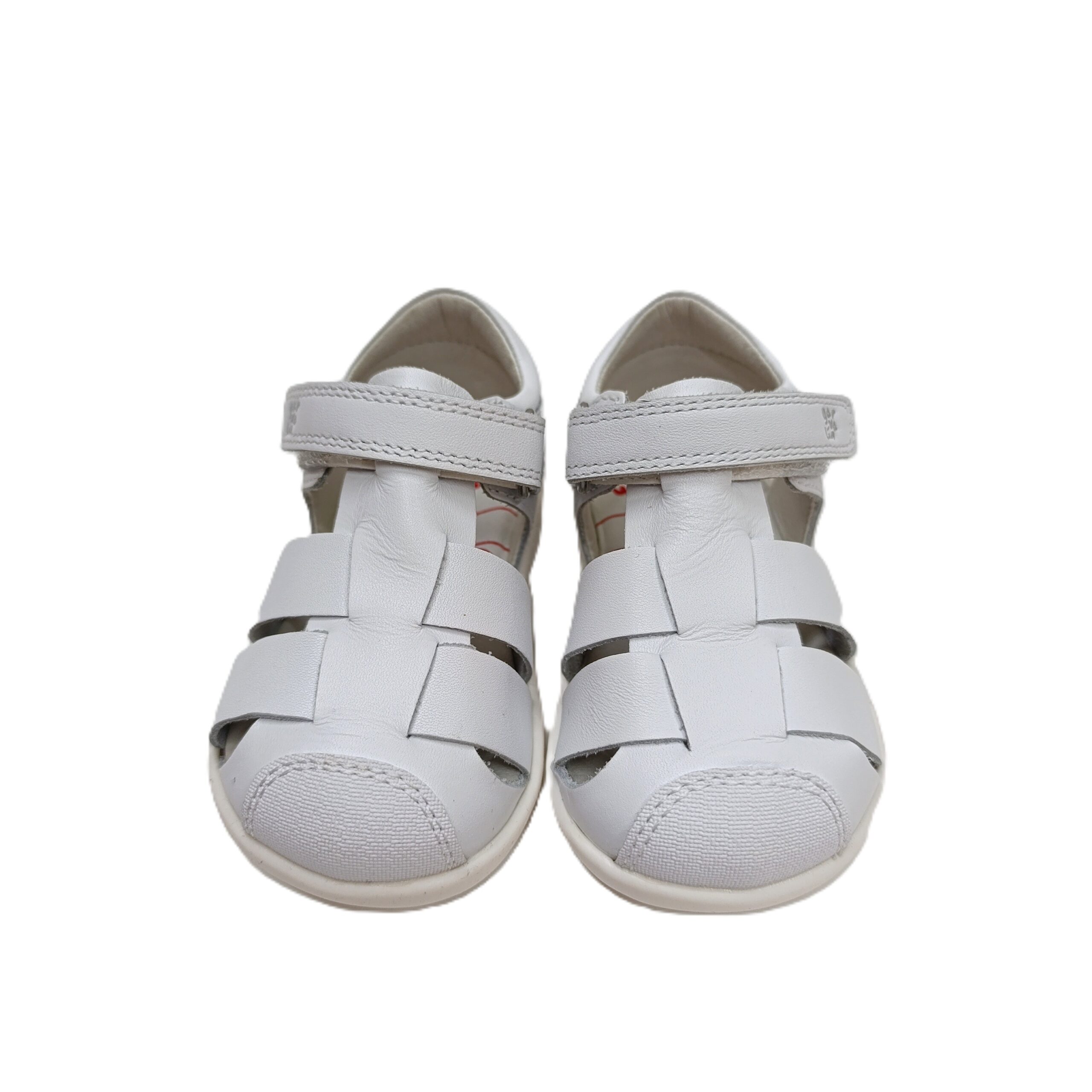 Sandalia barefoot bebé piel blanco de Garvalín