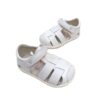 Sandalia barefoot bebé piel blanco de Garvalín