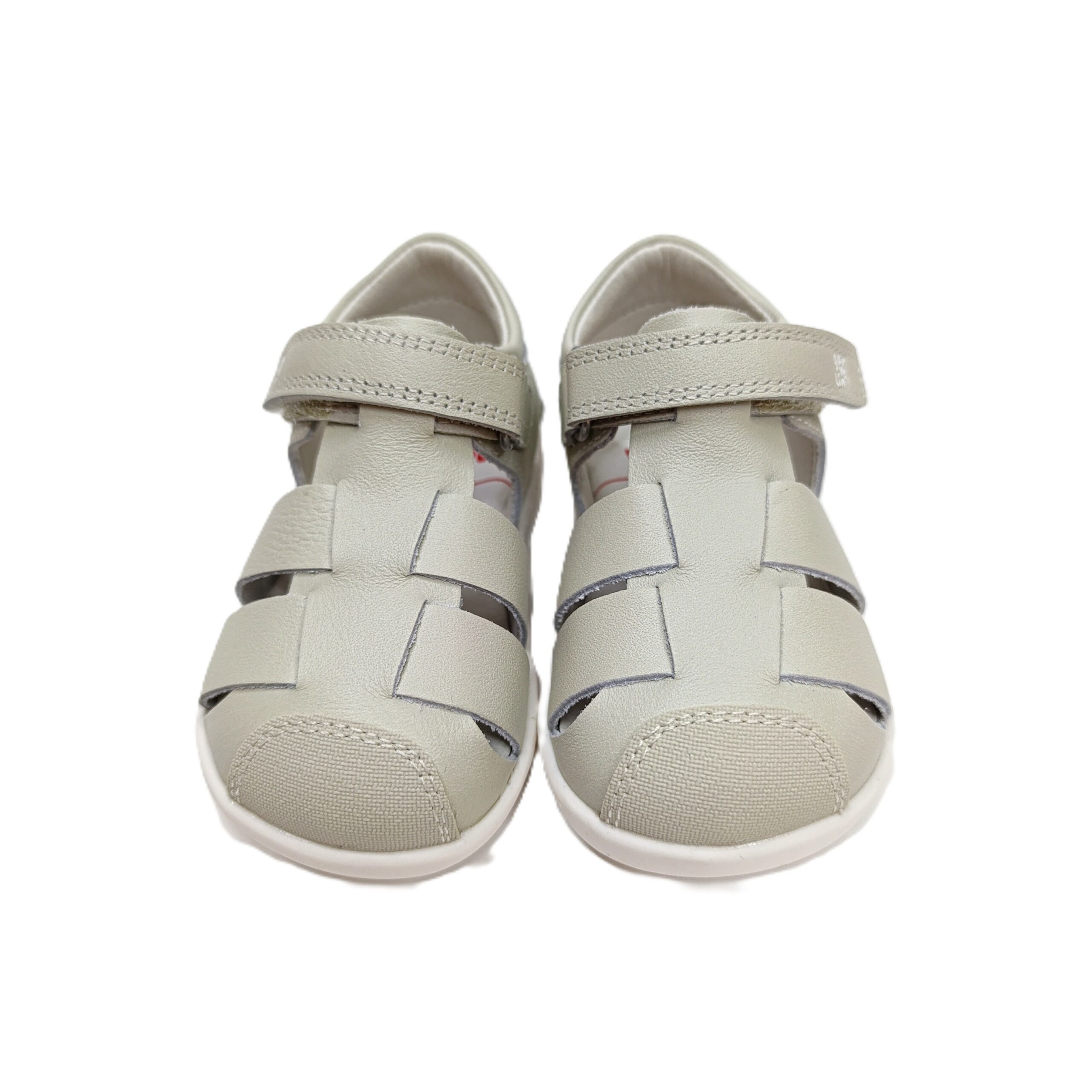 Sandalia barefoot bebé piel beige de Garvalín