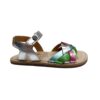 Sandalia barefoot chetto piel niña trenza metalizada