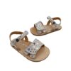 SaNDALIA BAREFOOT NIÑA CHETTO CAMEL CORAZONES
