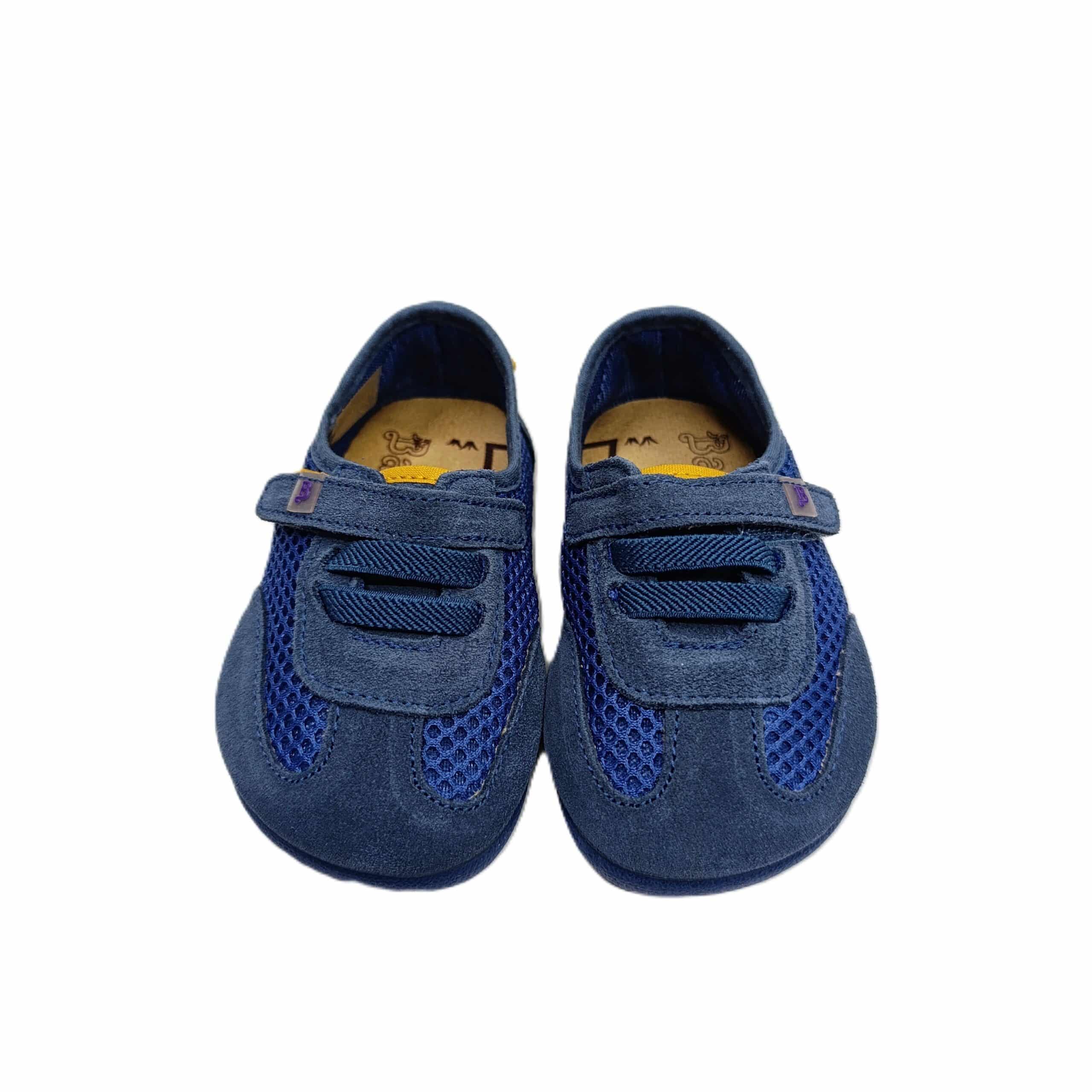 Zapatilla barefoot casual Batilas azul/mostaza
